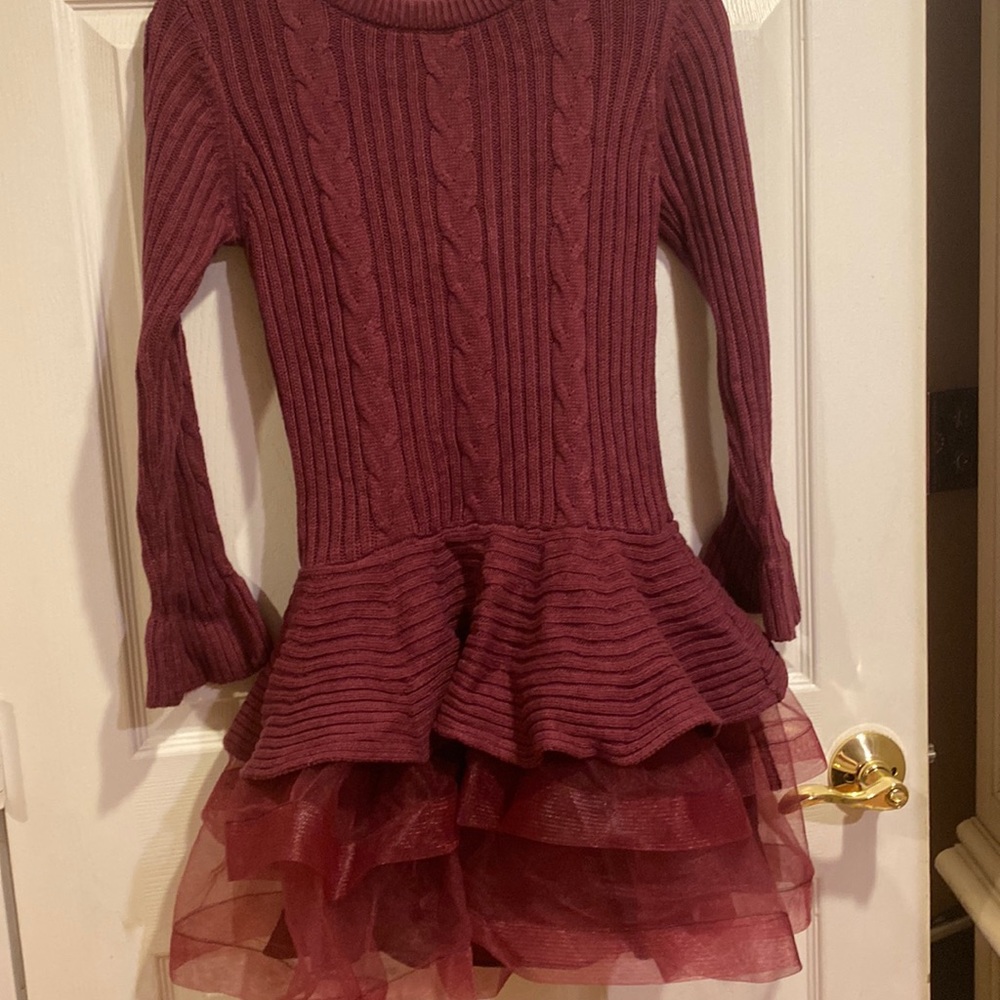Sweater Dress with Tulle girls size 16